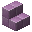 Invicon Purpur Stairs.png: Inventory sprite for Purpur Stairs in Minecraft as shown in-game linking to Purpur Stairs with description: Purpur Stairs