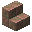 Invicon Exposed Cut Copper Stairs.png: Inventory sprite for Exposed Cut Copper Stairs in Minecraft as shown in-game linking to Exposed Cut Copper Stairs with description: Exposed Cut Copper Stairs