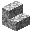 Invicon Diorite Stairs.png: Inventory sprite for Diorite Stairs in Minecraft as shown in-game linking to Diorite Stairs with description: Diorite Stairs