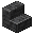 Invicon Polished Deepslate Stairs.png: Inventory sprite for Polished Deepslate Stairs in Minecraft as shown in-game linking to Polished Deepslate Stairs with description: Polished Deepslate Stairs