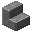 Invicon Polished Andesite Stairs.png: Inventory sprite for Polished Andesite Stairs in Minecraft as shown in-game linking to Polished Andesite Stairs with description: Polished Andesite Stairs