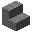 Invicon Stone Stairs.png: Inventory sprite for Stone Stairs in Minecraft as shown in-game linking to Stone Stairs with description: Stone Stairs